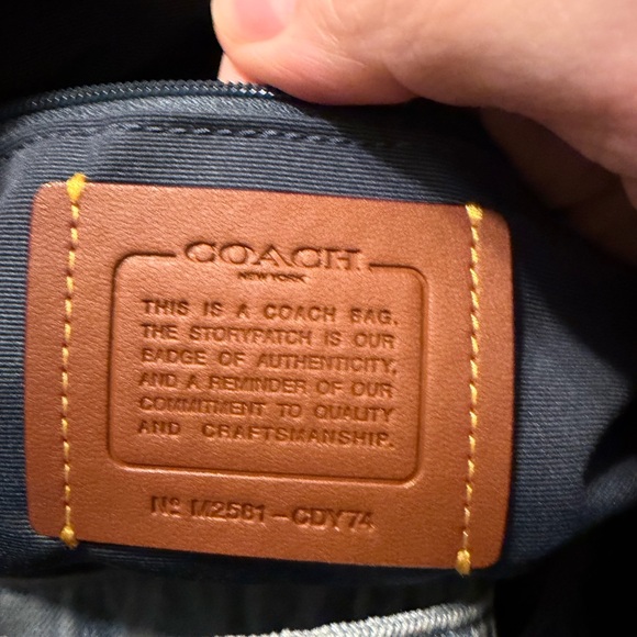 Coach Medium Rowan in Loved Denim - Picture 5 of 5